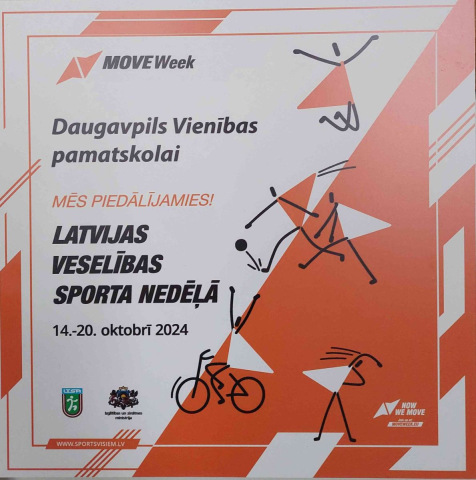 MOVE Week Daugavpils Vienības pamatskolai MĒS PIEDLAJĀMIES! LATVIJAS VESELBAS SPORTA NEDĒĻĀ 14.-20. oktrobrī 2024